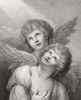 Two cherubim.  Two angels.  After a late 18th century engraving by Francesco Bartolozzi from a work by Matthew William Peters. Poster Print by Ken Welsh (13 x 17)
