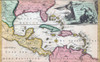 18th century map of Central America and the Gulf of Mexico engraved by Balthasar Ruyter. Poster Print by Ken Welsh (18 x 11)