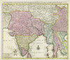 Map of India and Southern Asia dating from 1792 Poster Print by Ken Welsh (16 x 14)