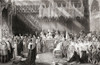 The coronation of Queen Victoria, 28 June 1838.  Victoria, 1819 - 1901.  Queen of the United Kingdom of Great Britain and Ireland.  After the painting by Sir George Hayter. Poster Print by Ken Welsh (17 x 11)