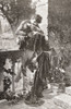 Romeo and Juliet on the balcony, after the painting by Julio Kronberg.  From Ilustracion Artistica, published 1887. Poster Print by Ken Welsh (11 x 17)