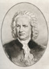 Johann Sebastian Bach, 1685 - 1750.  Composer and musician of the Baroque period.  Illustration by Gordon Ross, American artist and illustrator (1873-1946), from Living Biographies of Great Composers. Poster Print by Ken Welsh (12 x 16)
