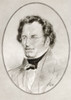 Franz Peter Schubert, 1797 - 1828.  Austrian composer.   Illustration by Gordon Ross, American artist and illustrator (1873-1946), from Living Biographies of Great Composers. Poster Print by Ken Welsh (11 x 17)