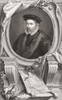Sir Nicholas Bacon, 1510-1579.  Lord Keeper of the Great Seal.  From the 1813 edition of The Heads of Illustrious Persons of Great Britain, Engraved by Mr. Houbraken and Mr. Vertue With Their Lives and Characters. Poster Print by Ken Welsh (11 x 18)