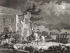 The meeting of Wellington and Blucher near La Belle Alliance, June 18, 1815 towards the end of the Battle of Waterloo. Poster Print by Ken Welsh (17 x 13)