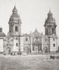 The facade of The Basilica Cathedral of Lima, aka Lima Cathedral, Lima, Peru, seen here in the late 19th century.  From La Ilustracion Espanola y Americana, published 1892. Poster Print by Ken Welsh (13 x 15)