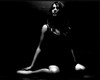 Annabella Sciorra Sitting On Floor In Dress Black And White Photo Print (8 x 10)