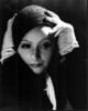 Greta Garbo Headshot Holding Head In Hat And Gloves Black And White Photo Print (8 x 10)