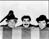Marx Brothers Over Striped Curtain Black And White Photo Print (8 x 10)