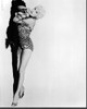 Rhonda Fleming Laying In Animal Print Bathing Suit Black And White Photo Print (8 x 10)