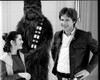 Carrie Fisher, Peter Mayhew And Harrison Ford In Star Wars: Episode V - The Empire Strikes Back Black And White Photo Print (8 x 10)