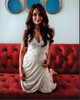 Anjali Bhimani Kneeling On Couch Photo Print
