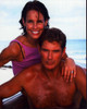 Alexandra Paul With David Hasselhoff On The Set Of Baywatch Hawaiian Wedding 2002 Photo Print (8 x 10)