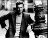 Mickey Rourke Leaning On A Lamp Post Black And White Photo Print