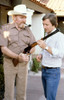 Gene Evans, left, circa 1980s. Photo: Oscar Abolafia (GENEEVANS4) Poster
