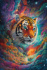 Psychedelic Tiger in sky Poster Print - Wumples