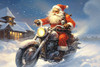 Santa Cruising 3 Poster Print - Ray Heere