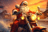 Santa Cruising 2 Poster Print - Ray Heere