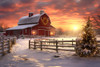 Farmland Christmas 7 Poster Print - Ray Heere