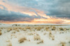 USA- New Mexico- White Sands National Monument. Clouds over sand dunes. Poster Print - Gallery Jaynes