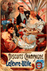Mucha Biscuits Champagne Lefevre-Utile Poster Print - Apple Collection Vintage