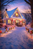 Christmas House 1 Poster Print - Ray Heere