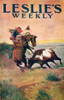 Charles Marion Russell - Leslies Weekly Poster Print - Apple Collection Vintage