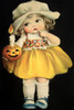 Joyful Halloween Yellow Dress.tif Poster Print - Apple Collection Vintage