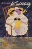 Knitting Lamb Poster Print - Apple Collection Vintage