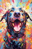 Happy Dog11 Poster Print - Ray Heere
