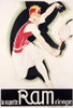 RAM Art Deco Tennis Poster Print - Apple Collection Vintage
