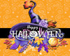 Happy Halloween Sign - Witch Hat Poster Print - Pike Art Sheena