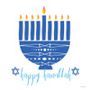 Happy Hanukkah Menorah II Poster Print - Naffas Designs Yass