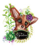 The Garden Sign Fox Poster Print - Pike Art Sheena