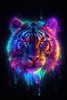 Neon Tiger 2 Poster Print - Wumples