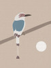 Japanese art a bird and the Moon Poster Print - Sabrina Balbuena