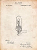 PP296-Vintage Parchment Edison Light Bulb Poster Poster Print - Cole Borders