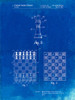 PP286-Faded Blueprint Speed Chess Game Patent Poster Poster Print - Cole Borders