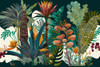 Watercolor Tropical Collage White 2 Poster Print - Ray Heere