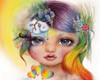 Rainbow Rosalie - MunchkinZ Elf Poster Print - Pike Art Sheena