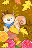 Fall Squirrel Poster Print - Valarie Wade