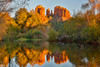 USA- Arizona. Red Rock State Park with Oak Creek and Cathedral Rock Poster Print - Darrell Gulin