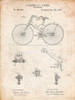 PP248-Vintage Parchment Bicycle 1890 Patent Poster Poster Print - Cole Borders