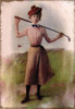 Vintage Lady Golfer Poster Print - Apple Collection Vintage