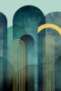 MidCentury Arches Teal Poster Print - Epiphany Urban