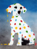 Damiens Dotty Spotty Dawg - Blue Poster Print - Juan Sly