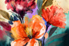 Watercolor Expressive Flowers 6 Poster Print - Ray Heere