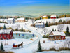Little Country Village Poster Print - Sharon Mark