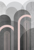 Mid Century Arches Pink Gray 2 Poster Print - Epiphany Urban