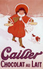 Cailler Orange Coat Little Girl Poster Print - Apple Collection Vintage